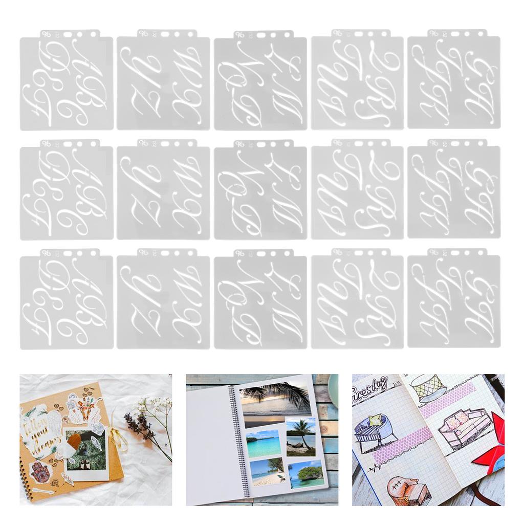 15 шт. Шаблон письма, полая многоразовая форма для рисования из ПЭТ, интересные принадлежности для изготовления открыток для искусства