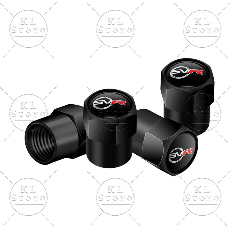 SV SVR Logo Car Tire Valve 4pcs Wheel Tire Valve Stem Dust Cap Cover For Discovery Freelander Land Rover Range Rover Evoque L322 YJ9