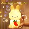 Светодиодный милый мультяшный ночник в виде кролика для спальни, гостиной, украшение в виде кролика, атмосферный свет для подарков на день рождения, детская игрушка