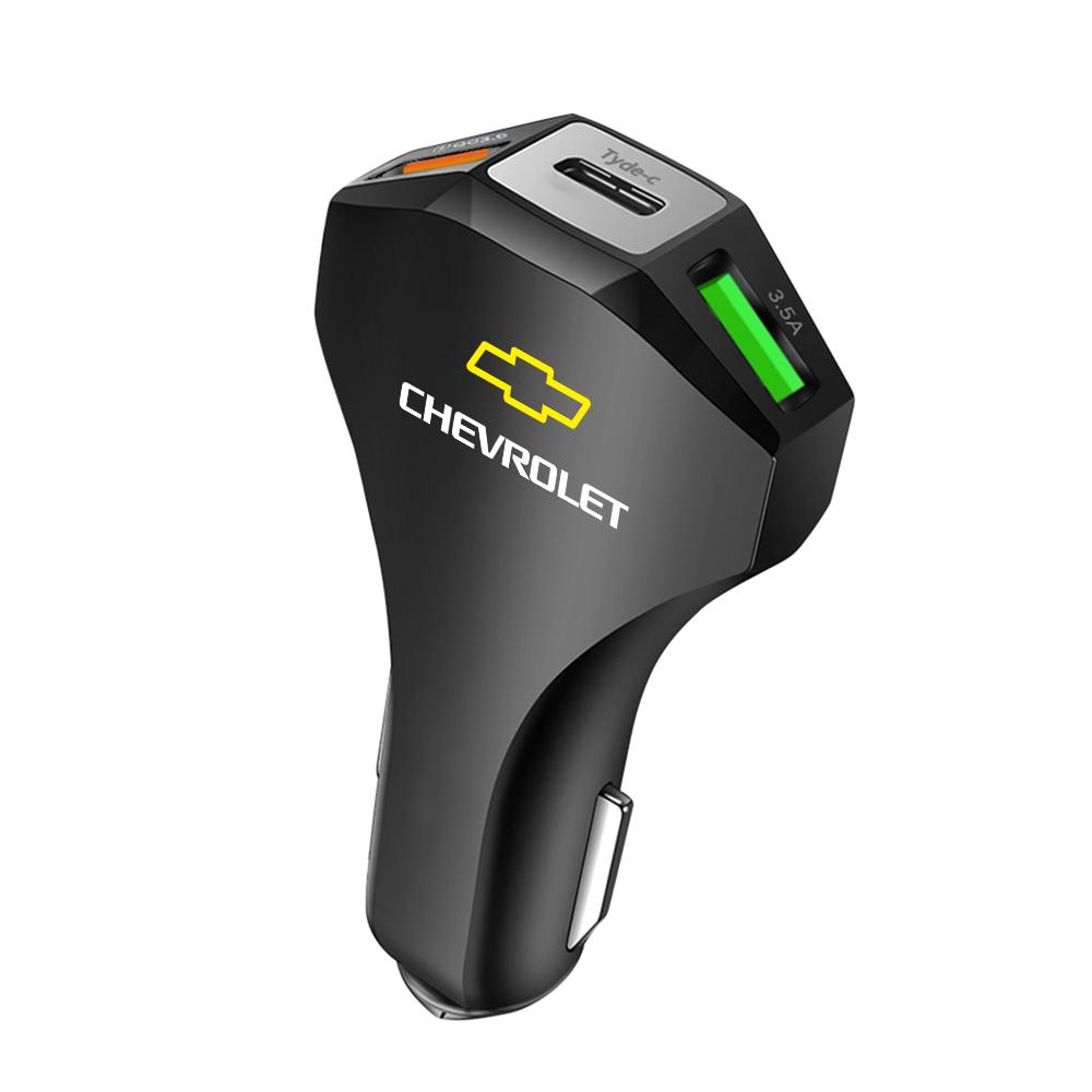 Car Fast Charger USB Type-C Ports Power Adapter Tools For Chevrolet Cruze Spark Captiva Suburban Camaro Malibu Silverado Tahoe