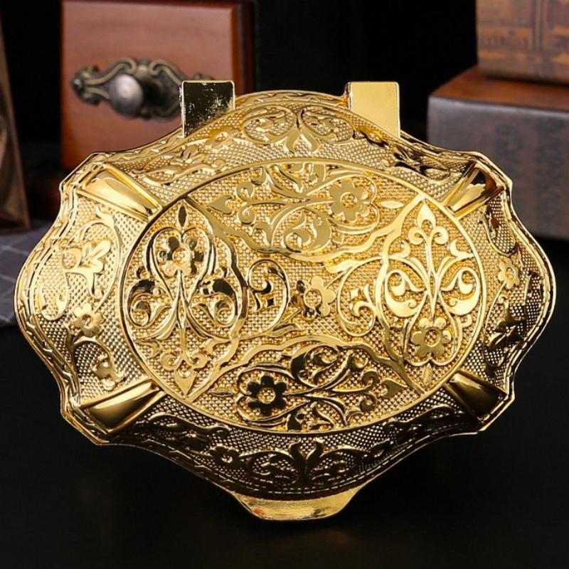 Эллипсоидная Шкатулка для Хранения Ожерелий Европейский Стиль Золотой Органайзер для Украшений Сплав Чехол для Серёг Банка для Хранения Колец Настольный Дисплей