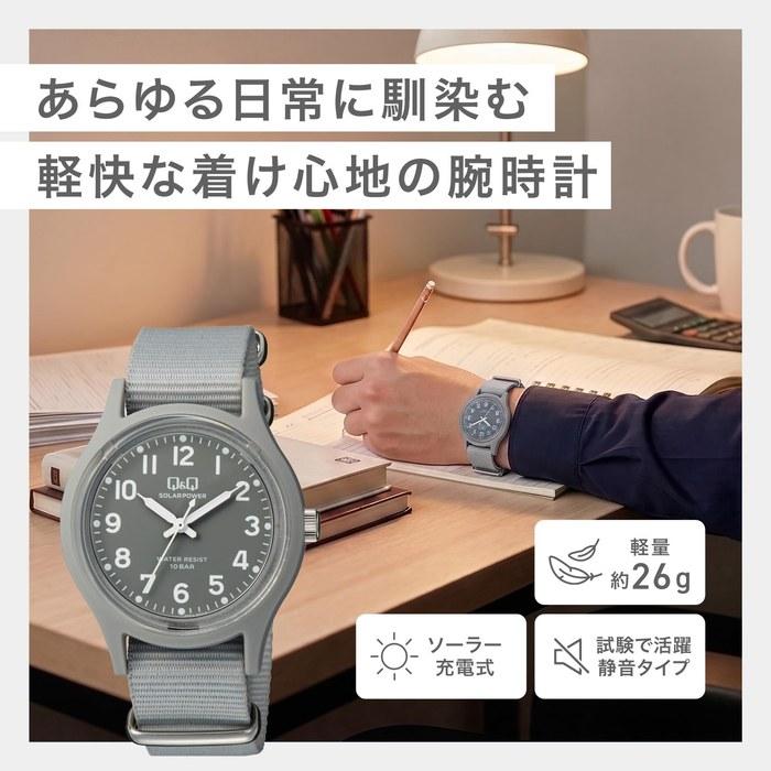 [Citizen Q&Q] Аналоговые солнечные часы 100 м водозащита Нейлоновый ремешок E05A-003VK Мужские Темно-синий