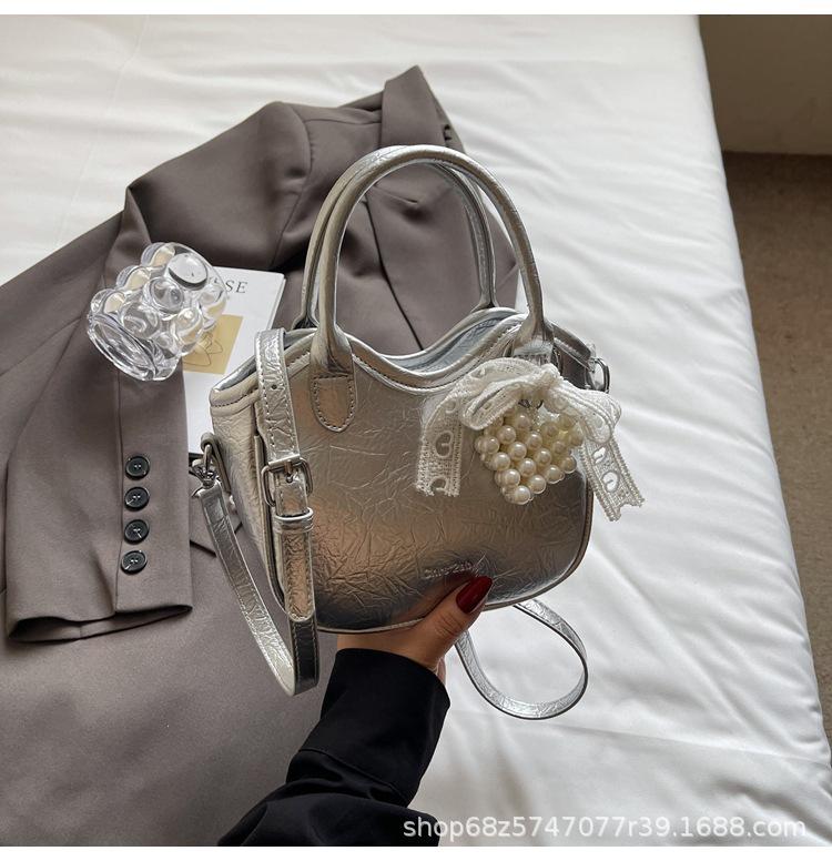 Women's 2025 New Fashion Niche Design Bucket Bag Daily Simple One Shoulder Crossbody Bag