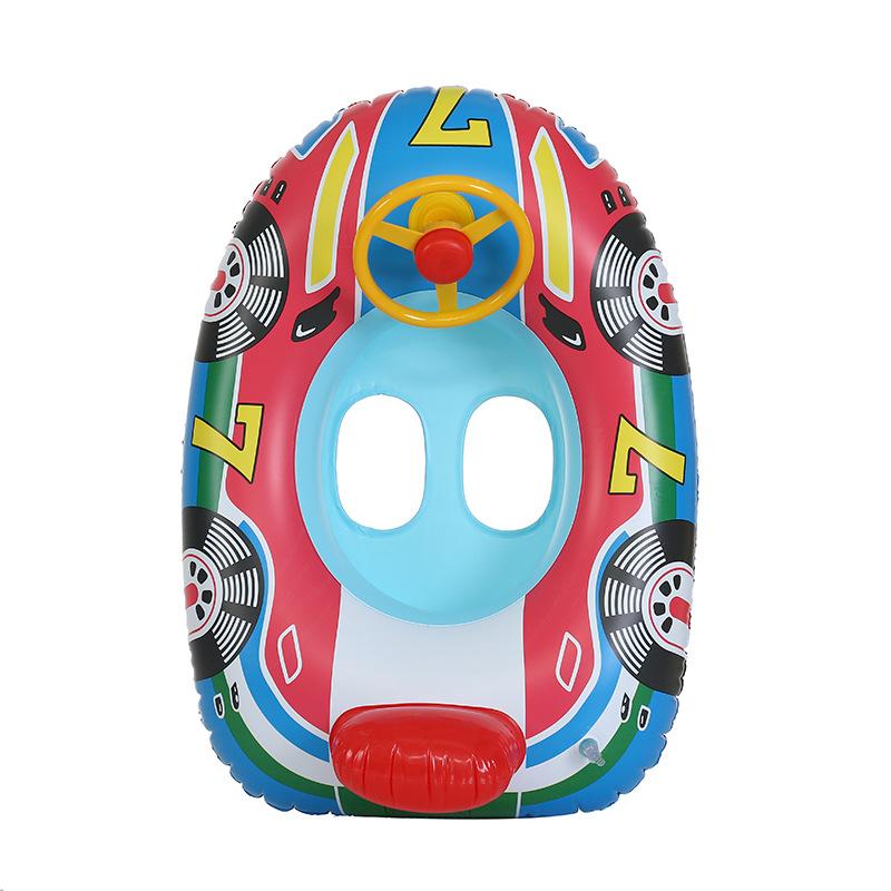 Inflatable Children's Swimming Ring Car Design Safe Pool Float for Baby Summer Water Fun