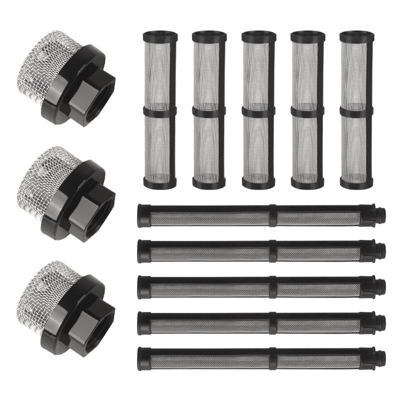 Комплект безвоздушного распылителя высокого давления: Форсунка, седло «утконос», труба, фильтр распылителя, удлинительный стержень.