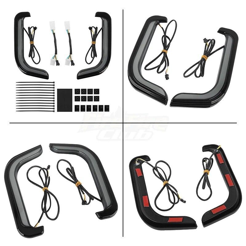 Motorcycle LED Fairing Lower Grills Light For Harley Touring Street Electra Glide Road Glide 1996-2013