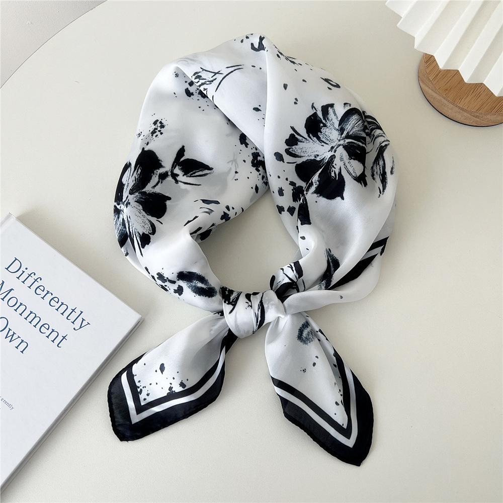 Модный декоративный шарф, повязка для волос, резинка для волос 70, маленький квадратный шарф, шелковый шарф, женский весенне-осенний универсальный маленький шарф, профессиональный шарф