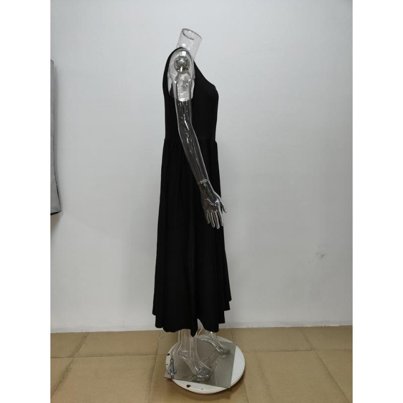 Элегантное черное длинное платье на тонких бретелях, женское винтажное облегающее вечернее платье с открытыми плечами, модная шикарная уличная одежда с открытой спиной в стиле ретро