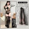 Sexy lingerie little devil neck-hanging perspective lace-up three-point hot perspective uniform free-of-charge set