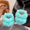 Internet Celebrity Ugly Cute Rex Rabbit Hair Little Monster Car Hairball Keychain Pendant Cute Plush Doll Book Bag Pendant