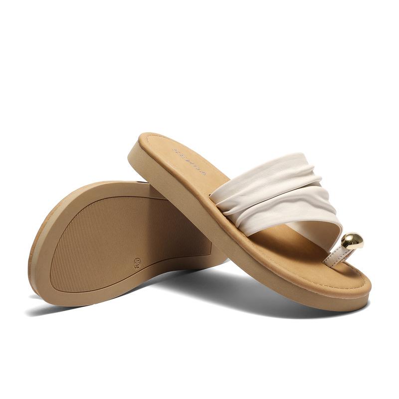 Senda One Word Dragged Women's 26 Summer New Shopping Mall Same Flat Flat Casual Sandals XYZ01BT6