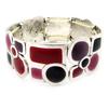 Les Trésors De Lily [G6160] - Designer Bracelet 'Coloring' Red Purple