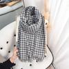 Autumn Retro Atmosphere Imitation Cashmere Fine Plaid Scarf Student Trend Classic Warm Outer Shawl