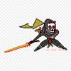 Genji Pixel Genji Oni Iron On Heat Transfer Printing Vinyl Patches Sticker for Clothes DIY Appliques Washable Patches