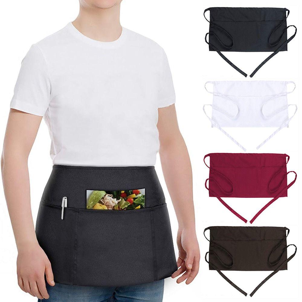 Unisex Waist Apron Polyester Waiter Half Waist Apron New Half Apron Hairdresser