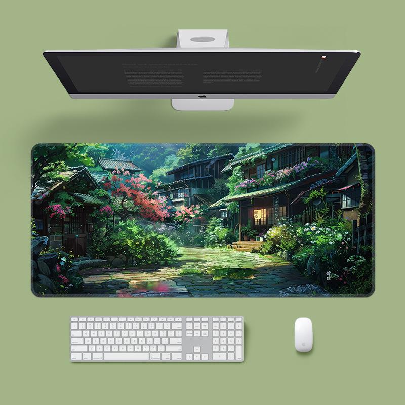 Extra Large Washable Mouse Pad - Aurora Landscape & Sunset Clouds Design, Thickened for Office and Gaming Desks