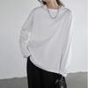 Women's Long-sleeved T-shirt White Pure Cotton Loose Round Neck Pullover 2024 Spring Autumn Versatile Casual Bottoming Shirt Top