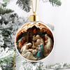 2pcs Christening Baptism Prayer Pendant Christmas Ball Ornament Acrylic Car Pendant Christmas Decoration