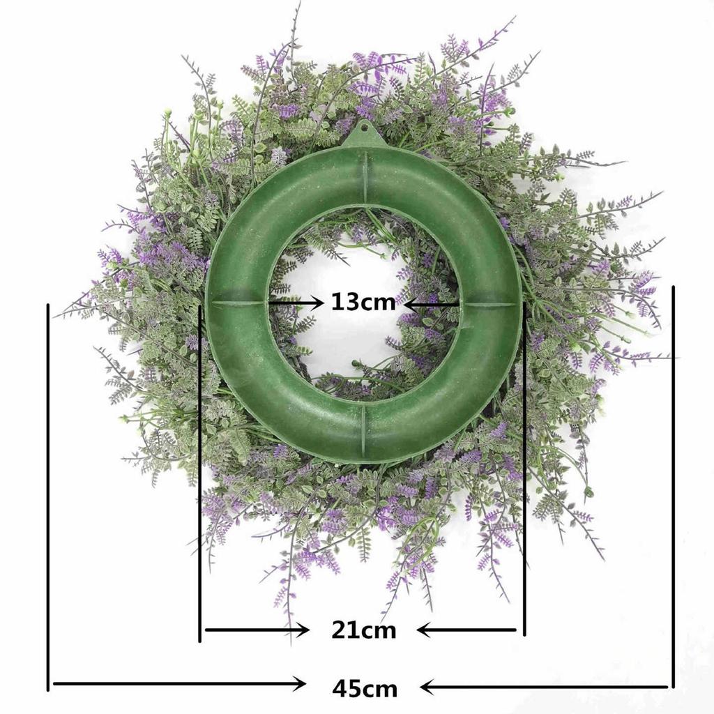 Artificial Lavender Wreath 18inch Large Purple Leaf Wreath for Festival Celebration Front Door Wall Window Party Decor
