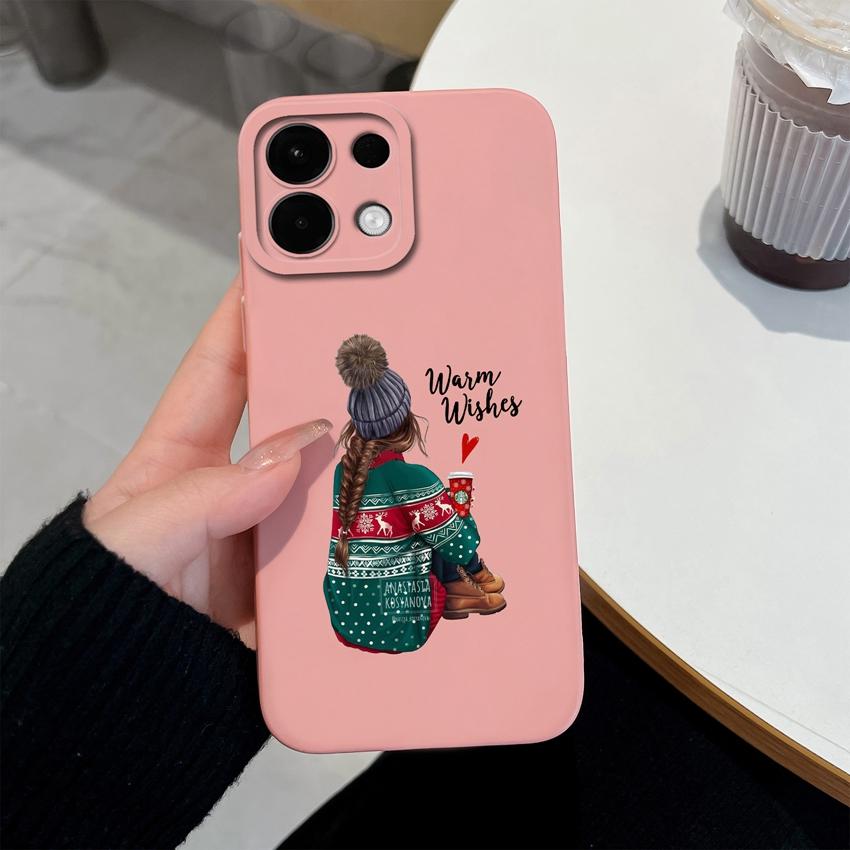 Для Oppo Realme 5 6 7 8 9 10 Pro Plus K12 A5 A5X чехлы для телефонов Sweet Girl Patterns Liquid Silicone Advanced Anti Slip Protective Shell для корпуса Oppo