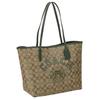 Tote Bag CB869 VARSITY SIGNATURE CITY TOTE [Coach] Women's IM/KHAKI/AMAZONGREEN [Item]