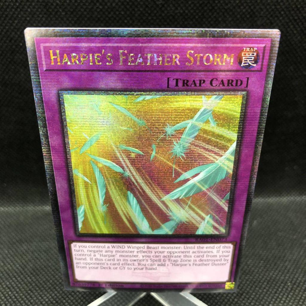 Yu-Gi-Oh! Английская версия Шторм Перьев 25-й Секретный Редкий Гарпия RA01-EN073