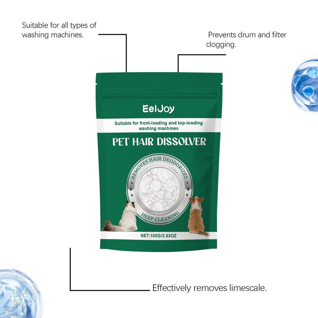EelJoy pet hair dissolving cleaner, dissolving hair, household clothing cleaning supplies, can be used with washing machine 100g