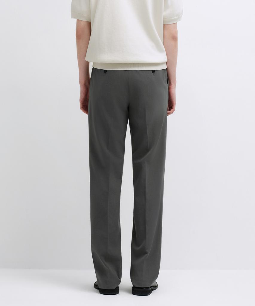 MUSINSA STANDARD Semi-Wide Hidden Banding Slacks [Light Khaki]