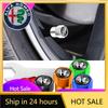 Car Stickers For Alfa Romeo 4PCS Car Badge Wheel Tires Valve Caps Metal Tyre Dust Covers For Alfa Romeo 159 Giulietta Giulia 147