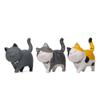 Decor Desktop Ornament Cartoon Cat Figurine Simulation Animal Model With Bowknot Mini Kitten Statue