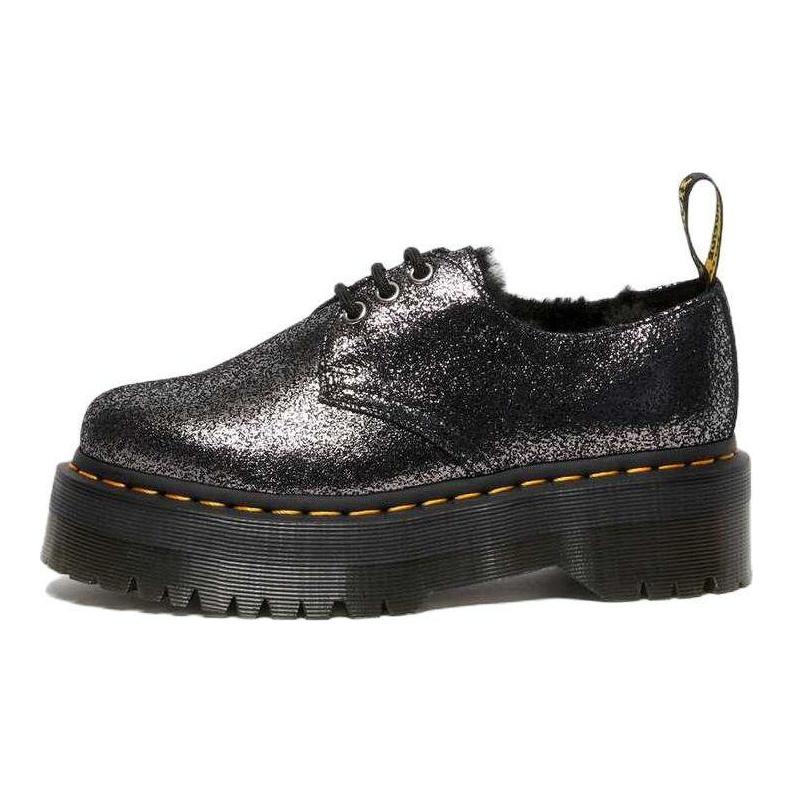 Dr. Martens Кожаные теплые повседневные кроссовки унисекс с низким верхом для города Черные 27957012