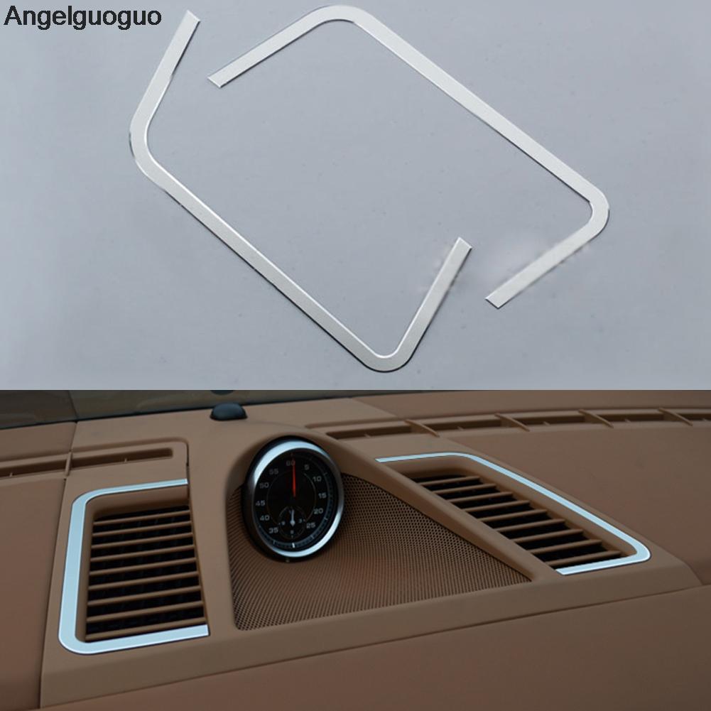 Стайлинг автомобиля, 2 шт., центральная панель управления, розетка для кондиционера, декоративная рамка, накладка для Porsche Panamera