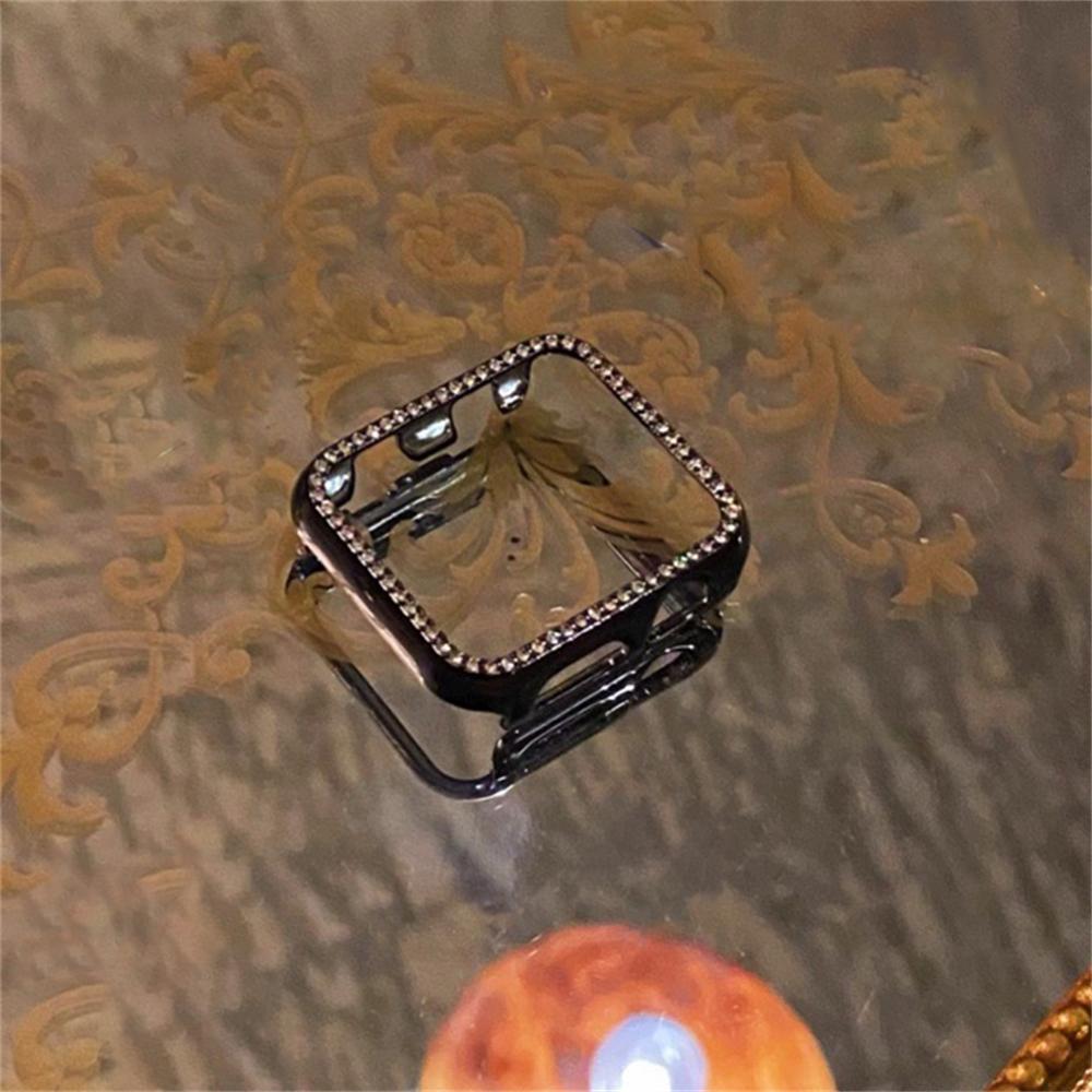 Чехол Diamond PC для Apple Watch Series10 9 8 7 6 SE ultra Bling защитный бампер блестящая рамка для IWatch 46 мм 42 мм 40 мм 41 мм 45 мм 44 мм 49 мм крышка
