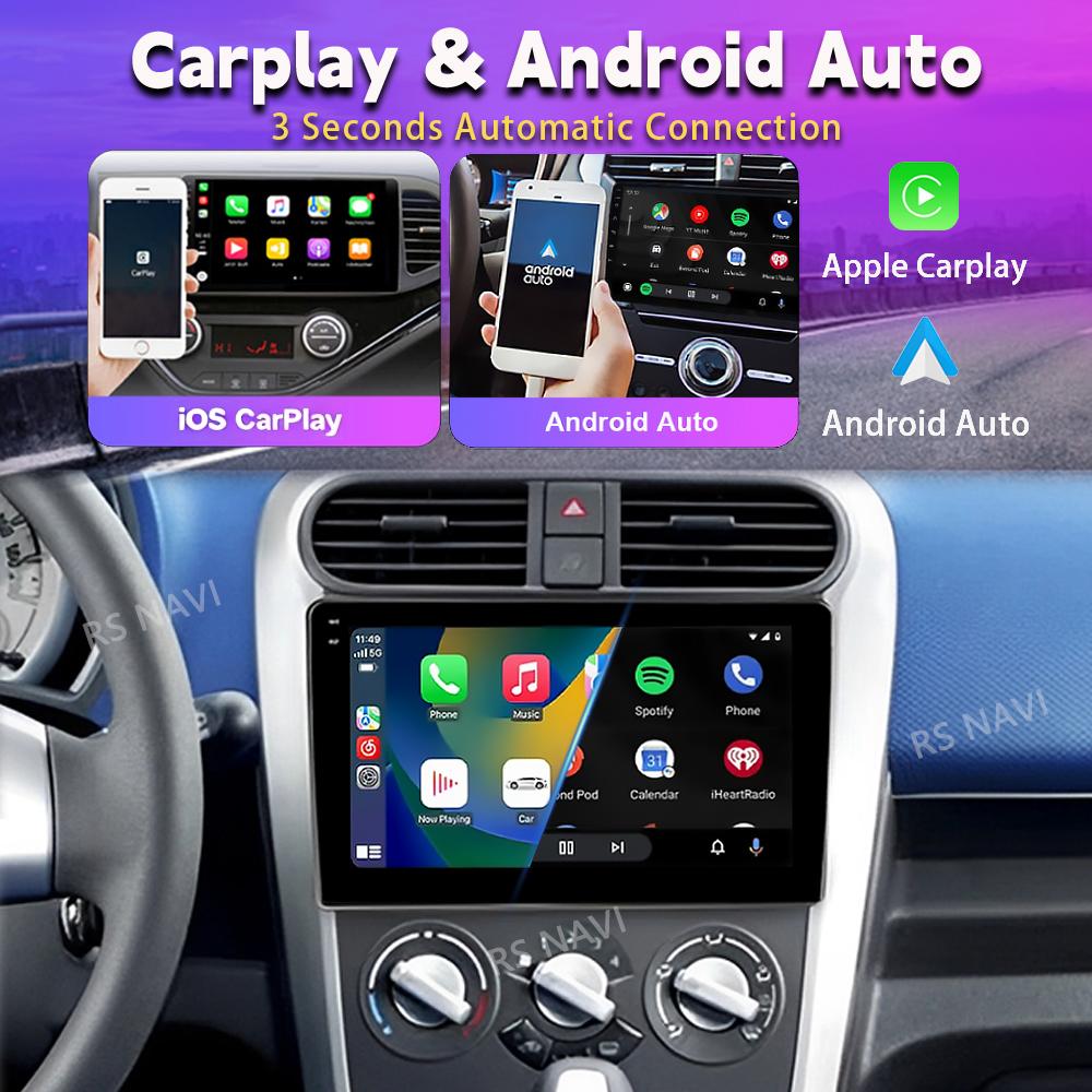 Autoradio stéréo Android 16 pour SUZUKI Splash Ritz OPEL Agila 2008 - 2014, lecteur multimédia BT, radio de voiture avec CarPlay sans fil