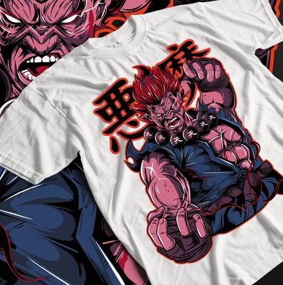 Футболка Акума Гоки, Футболка для карате, Футболка Street Fighter, Футболка с графикой из видеоигры.