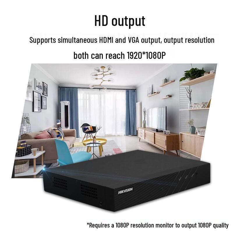 HIKVISION DS-7804N-F1 4-канальный видеорегистратор NVR, вилка CN (адаптер в комплекте)
