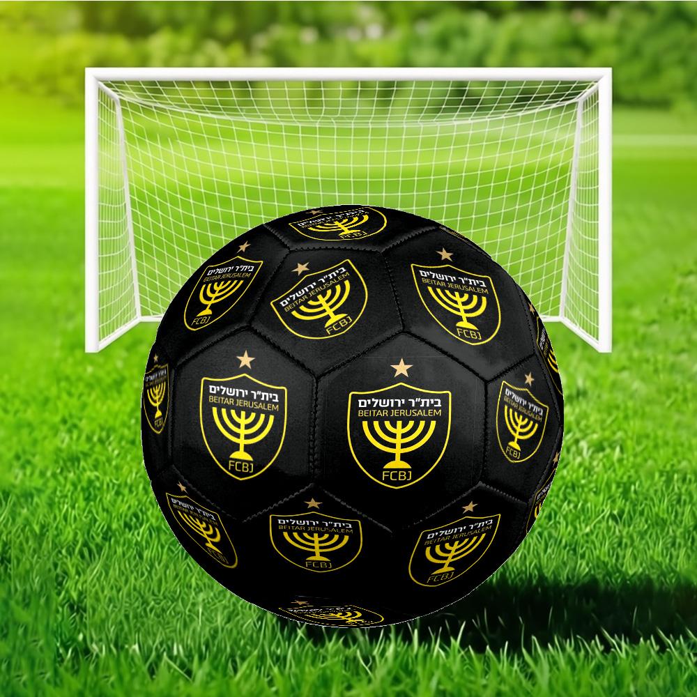 Beitar Football Club Printed Size 5 Soccer Ball - Durable, Machine-stitched, Soft and Comfortable, Suitable for Training and Matches Gift