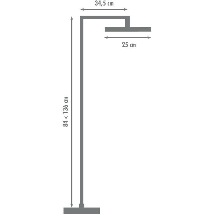 Colonne de douche thermostatique - EDOUARD ROUSSEAU - Grafito - Tête de douche orientable Ø 250 mm - Gris