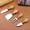 Bamboo Cheese Pizza Board with Fork Cutlery Set Dinner Plates Western Food Tray  Vegetable Fruit