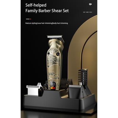 Полностью металлический корпус парикмахерской 6 в 1 многофункциональная электрическая машинка для стрижки волос в носу бритва