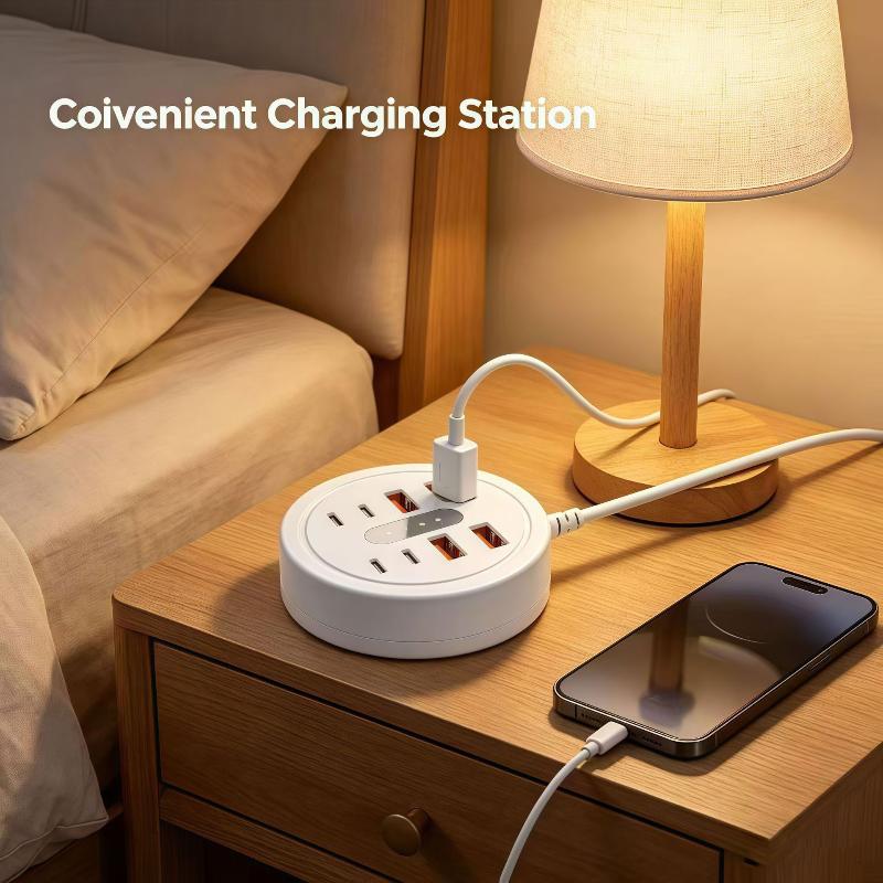 8 In 1 Ports Usb Charger Power Strip Desktop Charging Station Fast Charging Usb Hub Adapter Mobile Phone Charging Socket