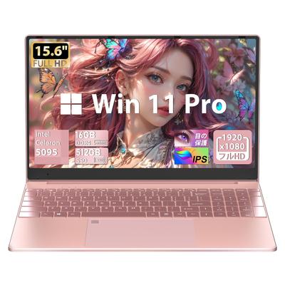 Ноутбук Офисный Большой FHD IPS Celeron N5095 До DDR4 1920x1080 USB x TF Мышь Без Настройки Идеально подходит для Японской Клавиатуры с Пленкой Розовый [Win 11/MS 2019]