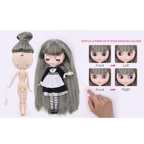 DBS Blyth Doll 1/6 Joint Body Specials 30cm Super Black Skin Colorful Hair BJD Toys Fashion Gifts