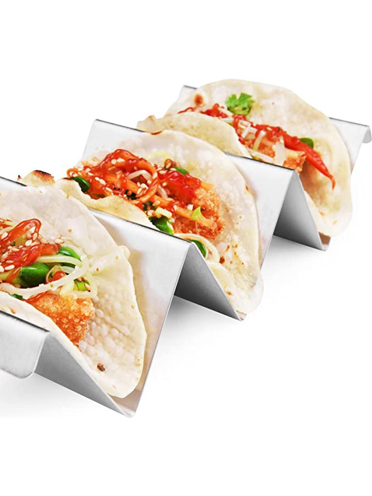 Подставка для тако Подставка для блинов Подносы для тортильи из нержавеющей стали Подставка для тако Подставка для мексиканской еды Кухонные принадлежности