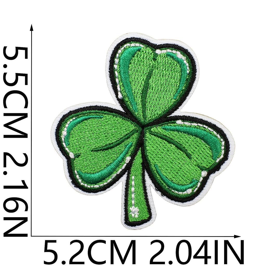 Clover Series Embroidery Cloth Sticker Holiday Clothes Decoration St. Patrick'S Day Patch Sticker Car Rainbow Chapter Boy