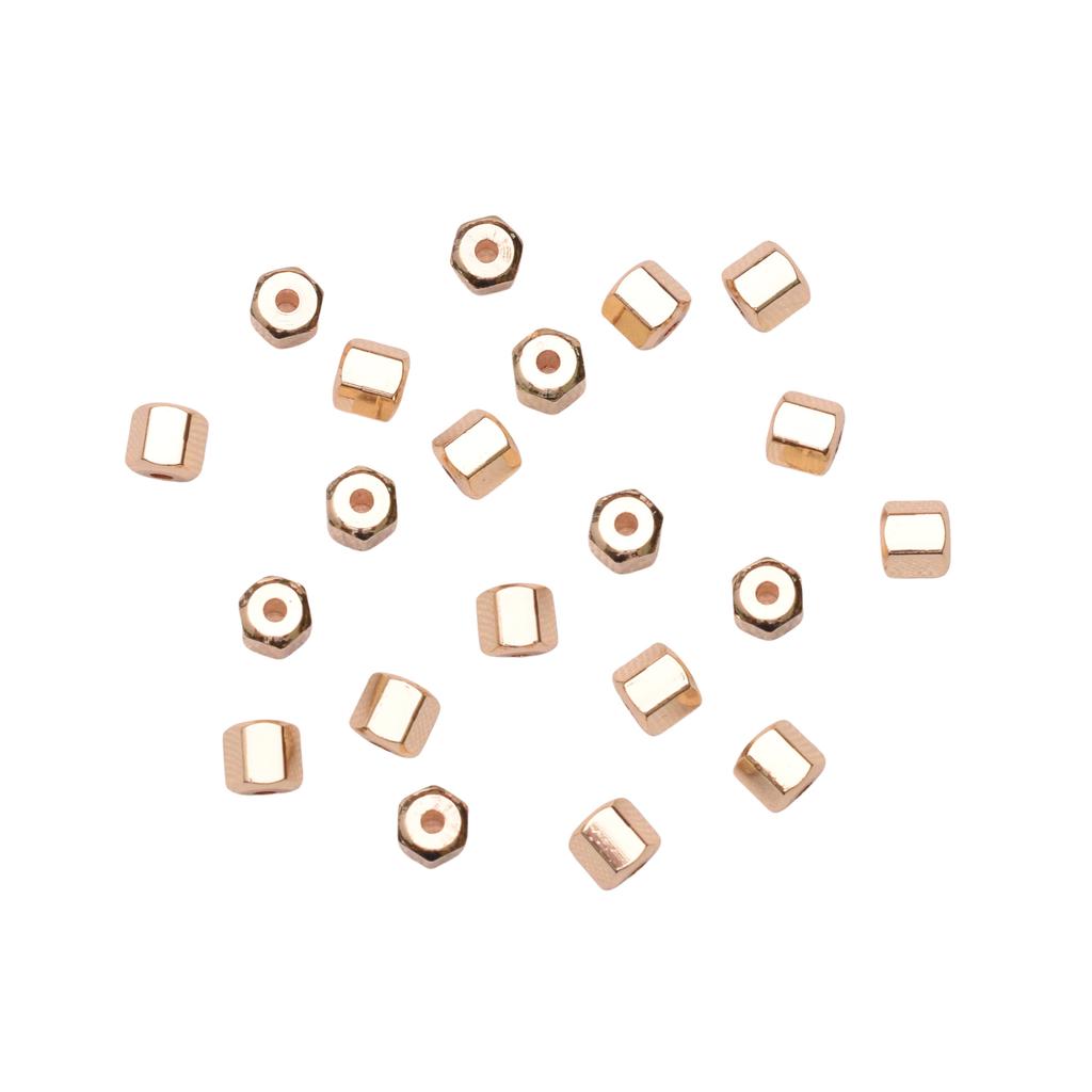 10 шт. 18-каратный золотой пакет, сохраняющий цвет, твердые цилиндрические бусины, разделители, бисер, браслет ручной работы, ожерелье, ювелирные изделия, аксессуары, свободные бусины