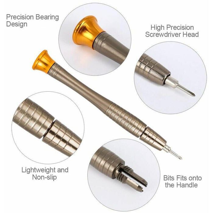 Jeu de tournevis - Largeight - 25 pièces - Sac en cuir noir - Embouts Torx - Usage polyvalent