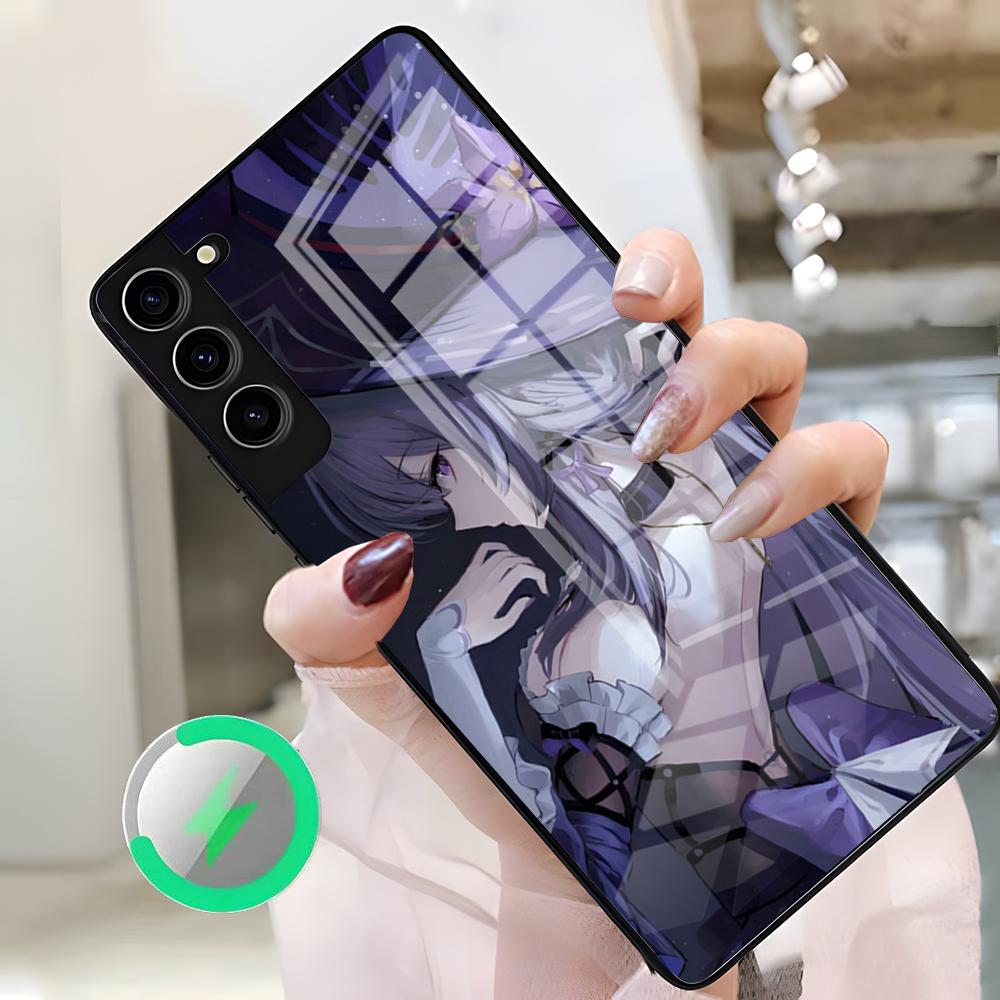 Чехол для телефона Honkai Star Rail Herta для Samsung S26 Ultra S25 Edge S23 S22 S21 S20 Ultra Plus S24 Fe A25 Магнитная стеклянная крышка
