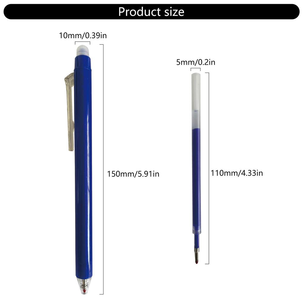 10x/Set Heat Erasable Pen 0.5mm Gel Pen Neutral Pen Signature Pen Writing Pen School Office Supplies for Student
