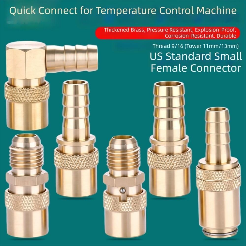 Brass Female Quick Coupling Heat Resistant Hose Barb Coupler Mold Cooling Systems